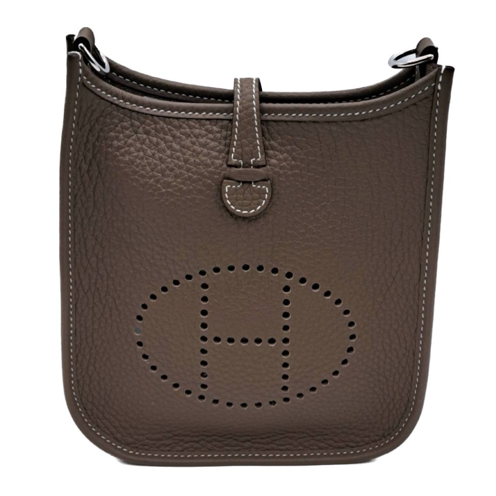 ❤お得なお品❤エヴリンTPM ブルーパオン SV金具 エルメス トリヨン A刻印 エルメス ミニエヴリン TPM トリヨンクレマンス ブルーペール