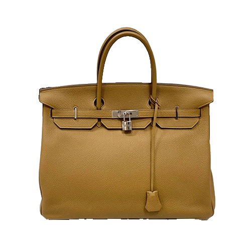 エルメス バーキン25 ブロンズドレ トゴ シルバー金具 中古美品