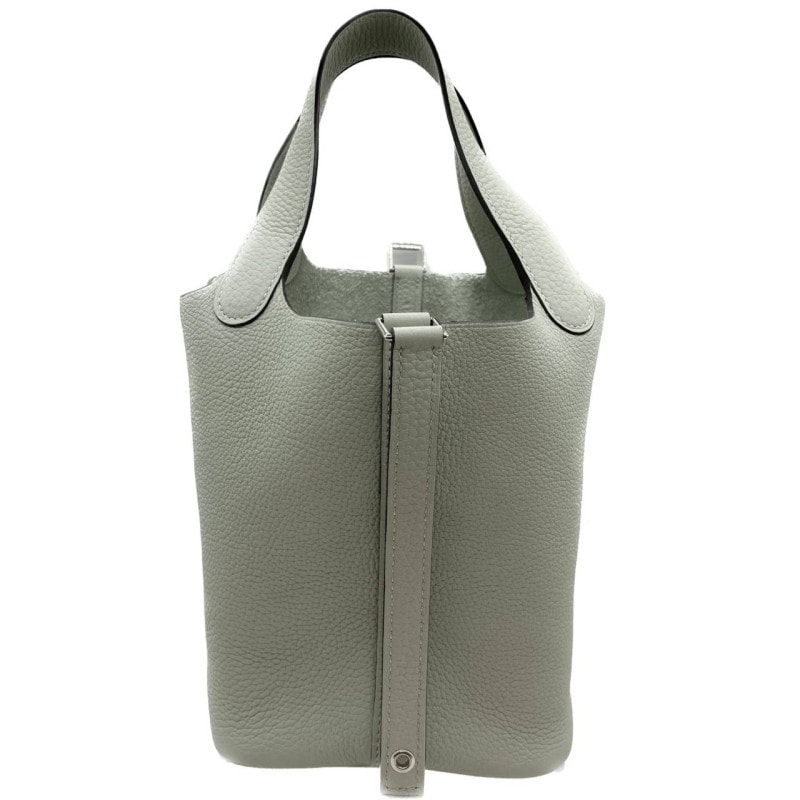 エルメス ピコタンロック PM トリヨンクレマンス グリネヴェ　シルバー金具 B刻印