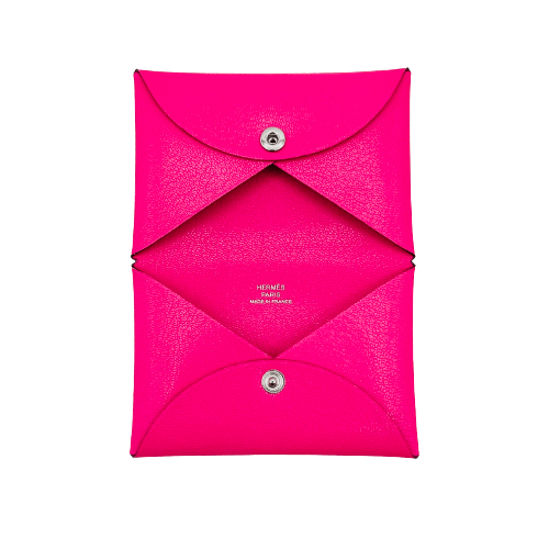 エルメス カルヴィ デュオ カードケース 名刺入れ シルバー金具 U刻印