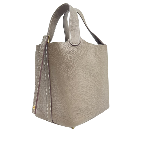 エルメス ピコタンロック PM トリヨンクレマンス エトゥープ　ゴールド金具 B刻印