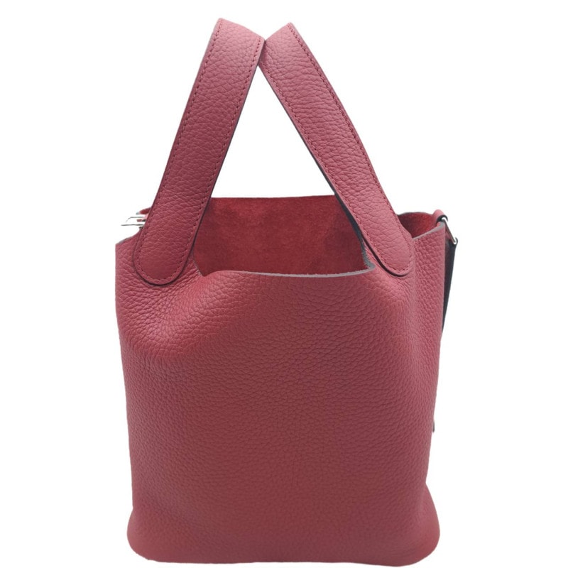 エルメス ピコタンロック PM ルージュグレナ トリヨンクレマンス シルバー金具 Z刻印