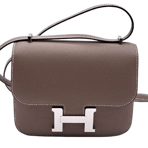 エルメス コンスタンスミニ 18 エトゥープ エプソン シルバー金具 B刻印