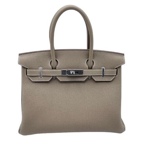 新品未使用 HERMES エルメス　バーキン30　エトープ　シルバー金具 エルメス バーキン 30 エトゥープ トゴ シルバー金具 B刻印 - ブランド