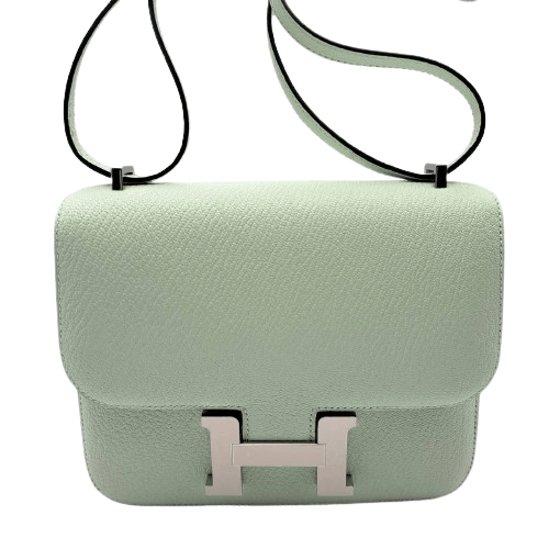 エルメス コンスタンス3 ミニ18 ミラー付き ヴェールフィズ シェーブル シルバー金具 B刻印