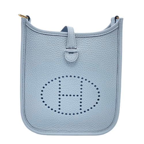 エルメス ミニエヴリン TPM トリヨンクレマンス ブルーペール ゴールド