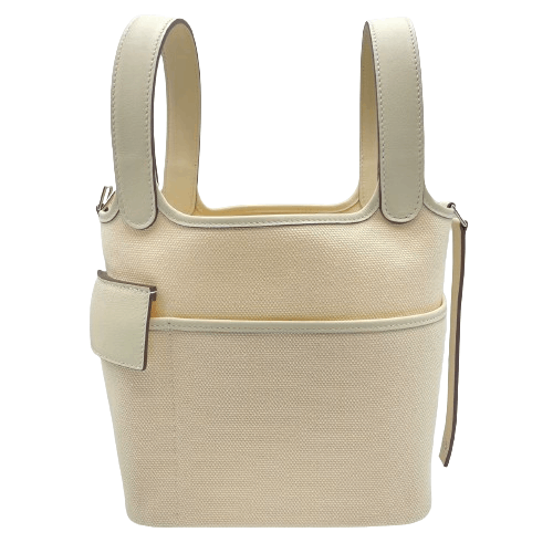 【現金特価】エルメス ピコタンロックカーゴ PM  ナタ　トワルゴエランxスイフト シルバー金具 U刻印