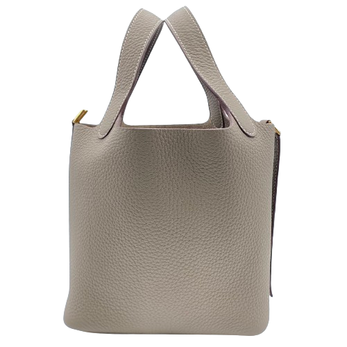 エルメス ピコタンロック PM エトゥープ トリヨンクレマンス ゴールド金具 B刻印