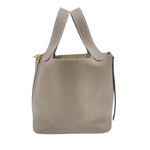 エルメス ピコタンロック PM エトゥープ トリヨンクレマンス ゴールド金具 U刻印