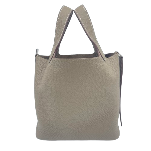 エルメス ピコタンロック PM エトゥープ トリヨンクレマンス シルバー金具 W刻印