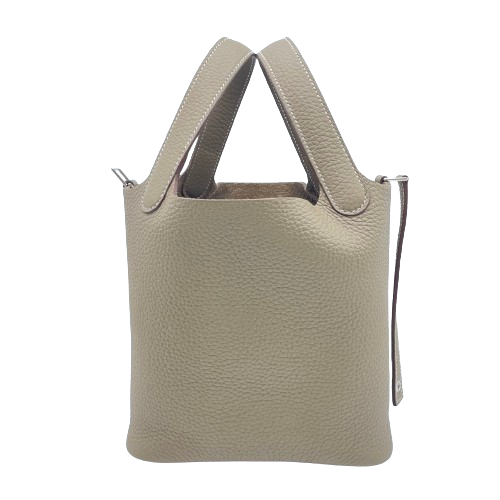 エルメス ピコタンロック PM エトゥープ トリヨンクレマンス シルバー金具 W刻印