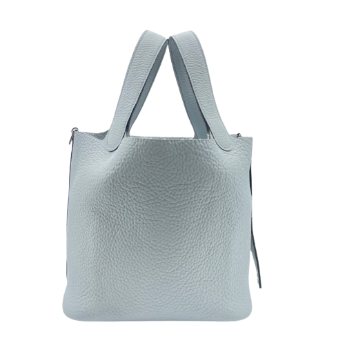 【新品未使用】エルメス ピコタンロック18 PM ブルーパール×シルバー W刻印 エルメス ピコタンロック PM ブルーペール トリヨンクレマンス