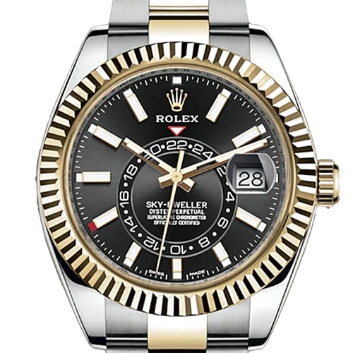 ロレックス スカイドゥエラー 326933 オイスターブレスレット ブラックコンビ