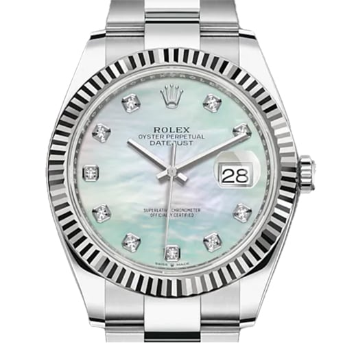 ロレックス デイトジャスト 126334 ダイヤモンド入りホワイトマザーオブパール