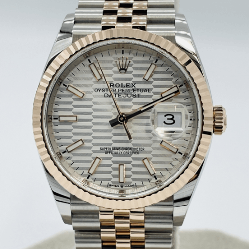 ロレックス デイトジャスト36 126231 シルバー　フルーテッドモチーフ