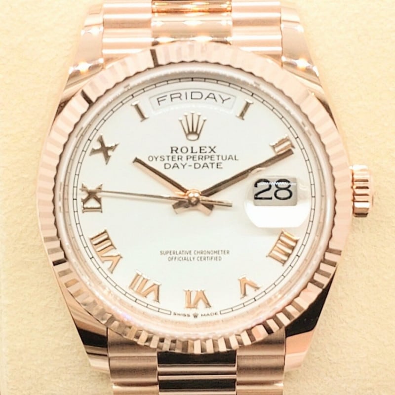 ロレックス デイデイト 128235 エバーローズゴールド ホワイトローマ
