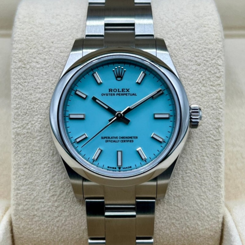 ロレックス オイスターパーペチュアル 277200 オイスターブレスレット ターコイズブルー 31mm