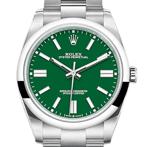 ロレックス オイスターパーペチュアル 124300 オイスターブレスレット グリーン 41mm