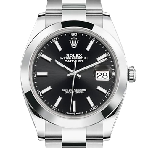 ロレックス デイトジャスト 126300 オイスターブレスレット ブラック