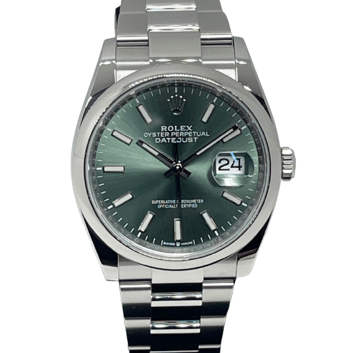 ロレックス デイトジャスト 126200  ミントグリーン オイスターブレス 36mm