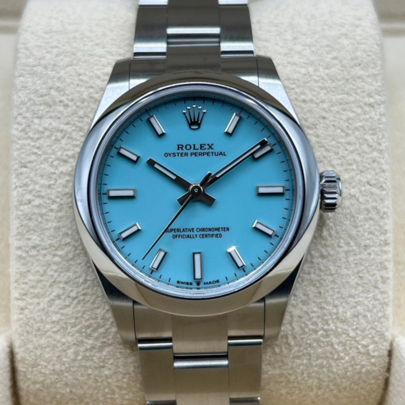 ロレックス オイスターパーペチュアル 277200 オイスターブレスレット ターコイズブルー 31mm