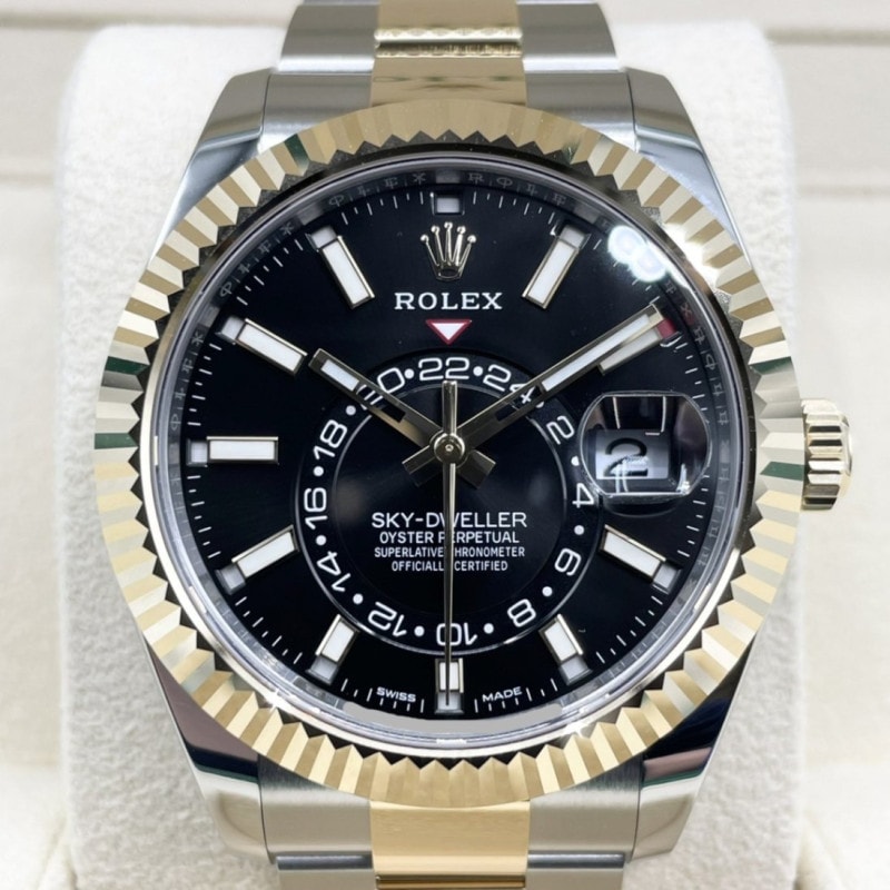 ロレックス スカイドゥエラー 326933 オイスターブレスレット ブラック 42mm