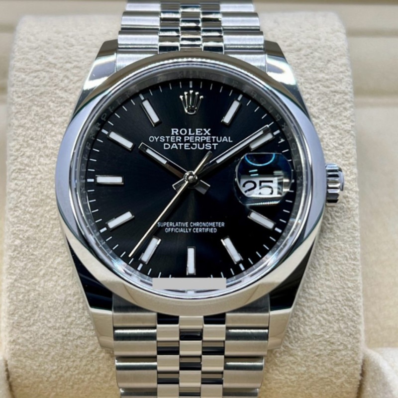 ロレックス デイトジャスト 126200  ジュビリーブレスレット　ブラック　36mm