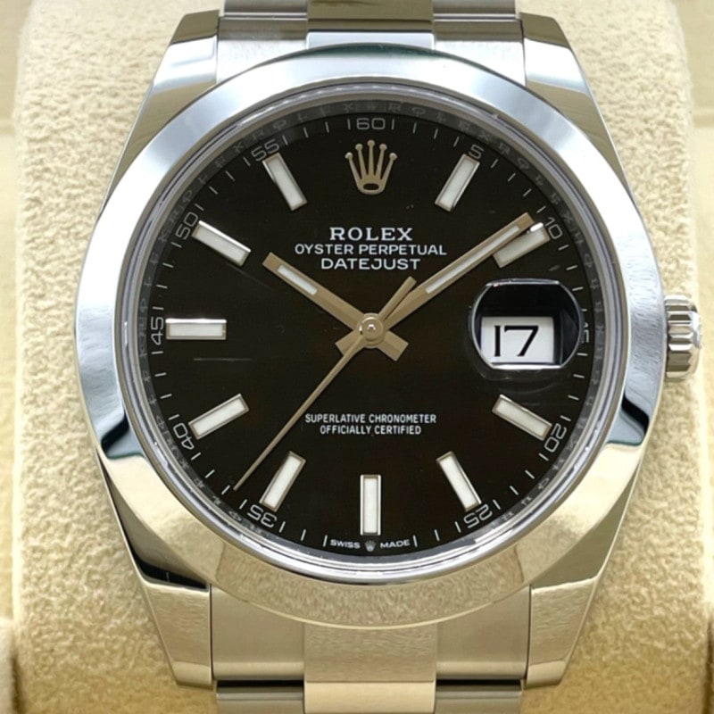 ロレックス デイトジャスト 126300 ブラック オイスターブレス