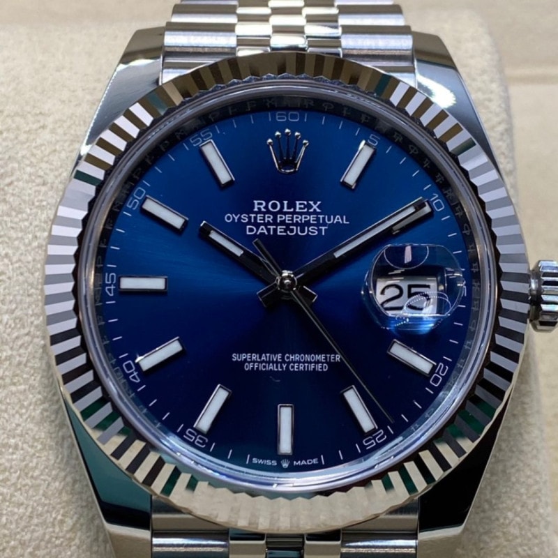 ロレックス デイトジャスト 126334 ブライトブルー　41ｍｍ　ステンレススチール＋ホワイトゴールド