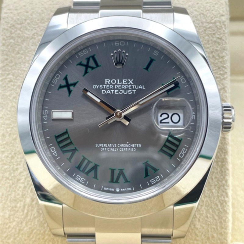 ロレックス デイトジャスト 126300 スレートローマ 41mm オイスターブレス