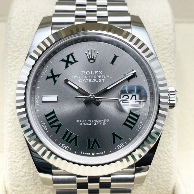 【長く付き合える - スレートローマン！】【新品】ロレックス デイトジャスト 126334 スレート　ジュビリーブレス 41mm