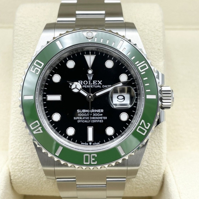 ロレックス サブマリーナ デイト 126610LV オイスターブレスレット ブラック グリーン 41mm