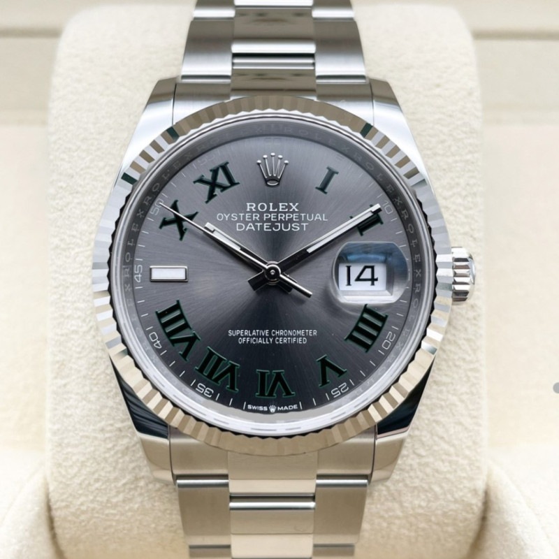 ロレックス デイトジャスト 126234 スレートローマン オイスターブレス 36mm