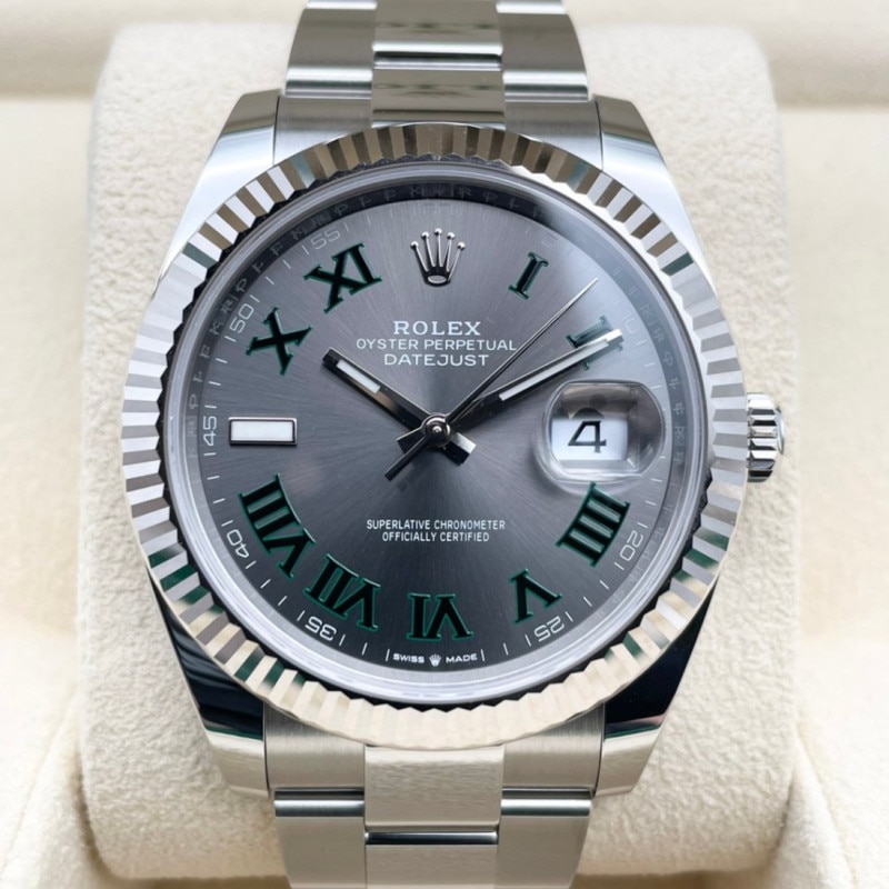 ロレックス デイトジャスト 126334 スレートローマン オイスターブレスレット 41mm