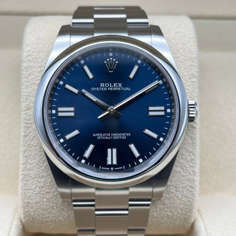 ロレックス オイスターパーペチュアル 124300 オイスターブレスレット ブルー 41mm