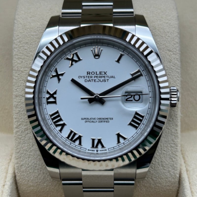 ロレックス デイトジャスト 126334 ホワイトローマン オイスターブレス 41mm