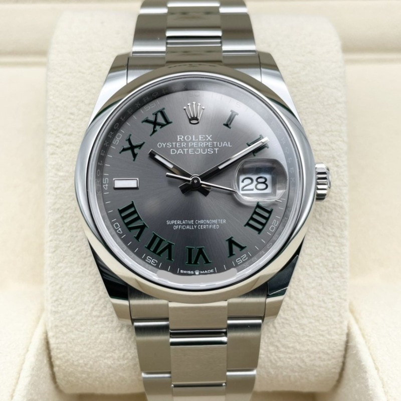 ロレックス デイトジャスト 126200 スレートローマ オイスターブレス 36mm