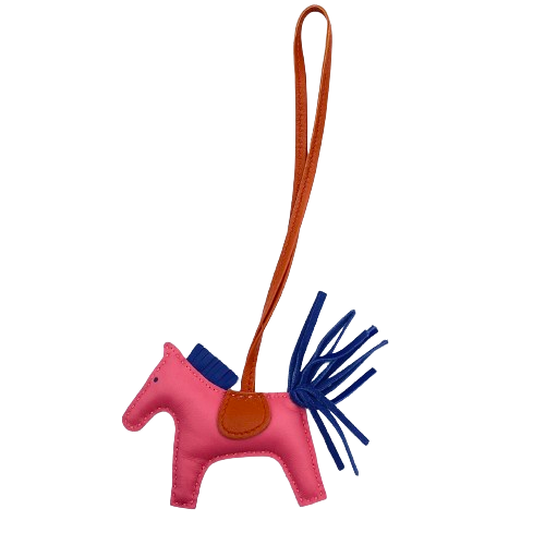 エルメス ロデオ バッグチャーム PM ローズアザレ/ブルーマルト/ポルナリン アニョーミロ