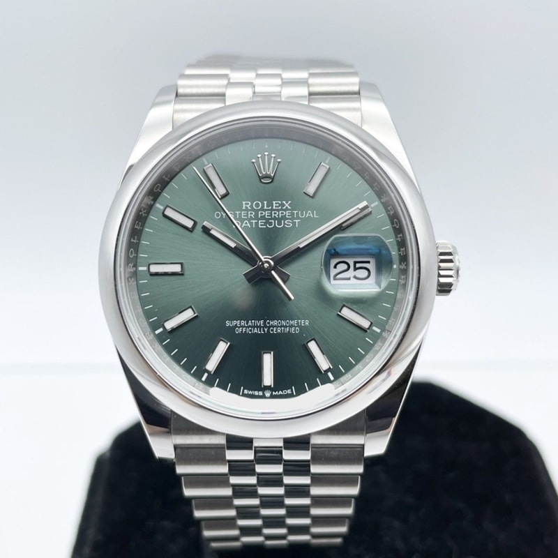 ロレックス デイトジャスト 126200  ミントグリーン ジュビリーブレス 36mm