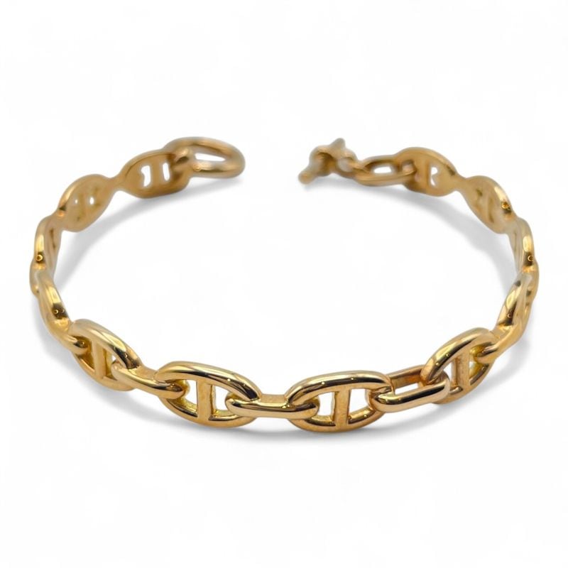 エルメス シェーヌ・ダンクル アンシェネ ブレスレット H110023B ピンクゴールド 12コマ