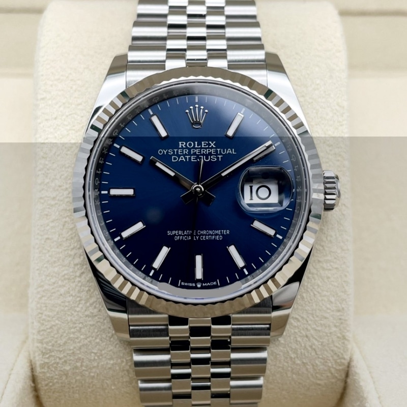 ロレックス デイトジャスト 126234 ブライトブルー ジュビリーブレス 36mm