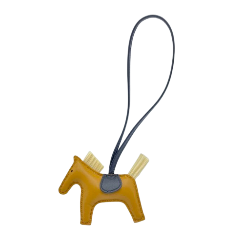 エルメス ロデオチャームクラン PM セサミ/ノワール/ナチュラル アニューミロ/ホースヘア B刻印