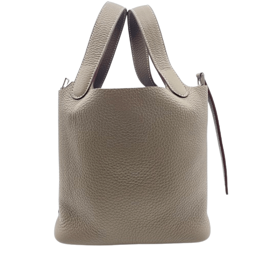 エルメス ピコタンロック PM エトゥープ トリヨンクレマンス シルバー金具 W刻印