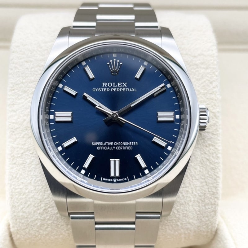 ロレックス オイスターパーペチュアル 126000 オイスターブレスレット ブライトブルー 36mm