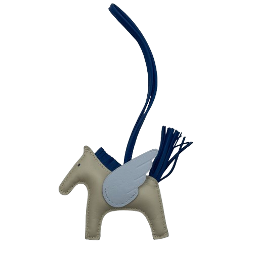 エルメス ペガサス バッグチャーム PM ヴクレ・ブルーフランス・ブルーブリュム W刻印