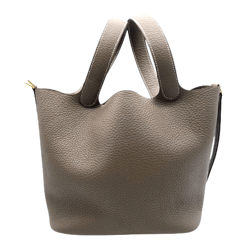 エルメス ピコタンロック MM エトゥープ トリヨンクレマンス ゴールド金具 W刻印