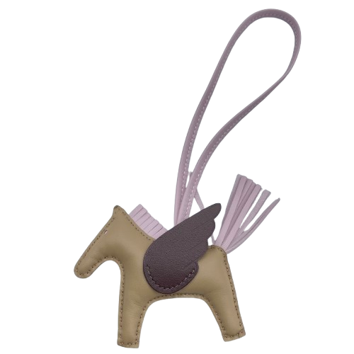 エルメス ペガサス バッグチャーム ベージュマルファ/モーヴペール/モカ B刻印