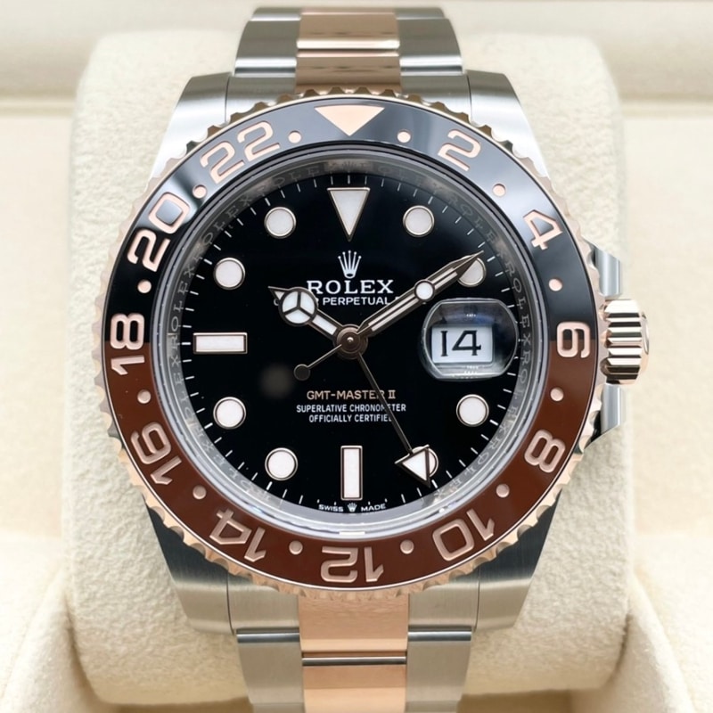 ロレックス GMTマスターII 126711CHNR ブラック ステンレスチールｘエバーローズゴールド オイスターブレスレット 40mm