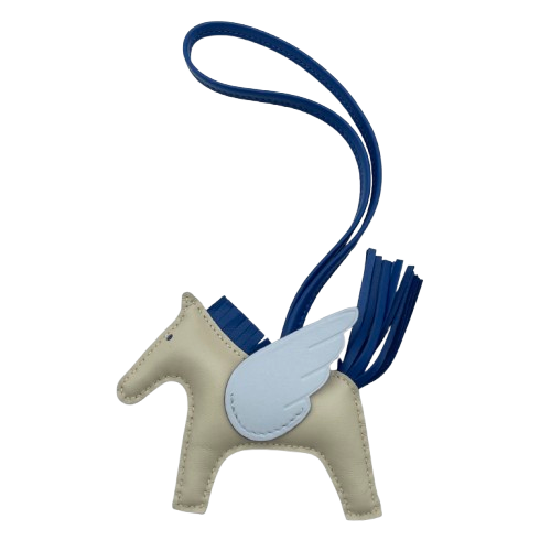 エルメス ペガサスチャーム PM クレ/ブルーフランス/ブルーブリュム アニョーミロ W刻印