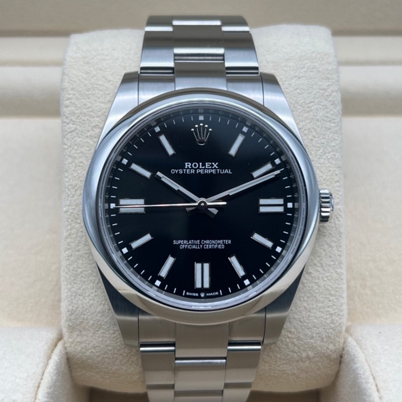 ロレックス オイスターパーペチュアル 124300 ブラック ステンレスチール 41mm